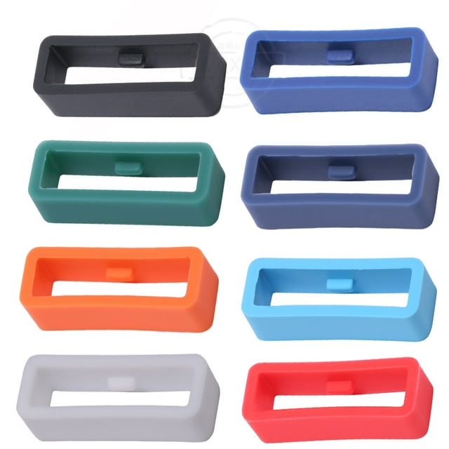 Silicone Rubber Keeper Holder Loop Watch Band Rings Color Combination Retainer 16 18 20 22 24 26mm Belt Buckle Watch Accessories style 1-8pcs 20mm