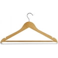 thumbnail image 2 of 20 Pack Solid Wood Suit Hangers with Non Slip Bar and Precisely Cut Notches - 360 Degree Swivel Chrome Hook - Natural Finish Super Sturdy and Durable Wooden Hangers, 2 of 9
