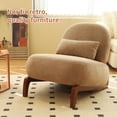 thumbnail image 5 of Jopath Accent Chair with Solid Wood Legs, Velvet Living Room Chair with Soft Cushion for Apartment Reading Living Room Bedroom Balcony Camel, 5 of 9