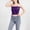 Purple, variant on Womens Sequins Tube Tops Stretch Bandeau Strapless Sequin Crop Top Party Club Wear Bra Top for Women and Girls Carnival