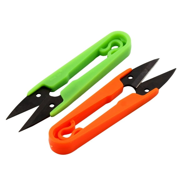 Metal  U-shaped Shear Sewing Tool Cutter Hardware Yarn Scissors 2 PCS