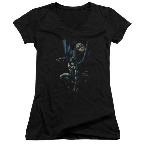 Batman Calling All Bats Junior Women's T-Shirt V-Neck Black