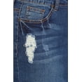 thumbnail image 4 of Fashion2Love Women's Juniors/Plus Size Destroyed Ripped Pencil Stretch Denim Skirt, 4 of 5