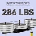 thumbnail image 4 of Beyamis Leg Press Exercise Equipment Vertical Machine - Adjustable Leg/Back/Head Positions, 2" Olympic Plate Compatible Home Gym Strength Gear, Yellow, 4 of 7