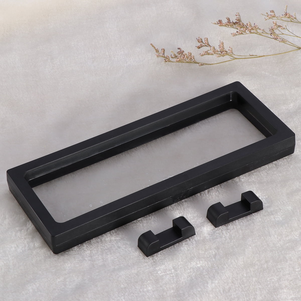 20-Pack Black 3D Floating Display Frames - 1.97" Square Coin Holder With Base For Medallions, Jewelry - View #7