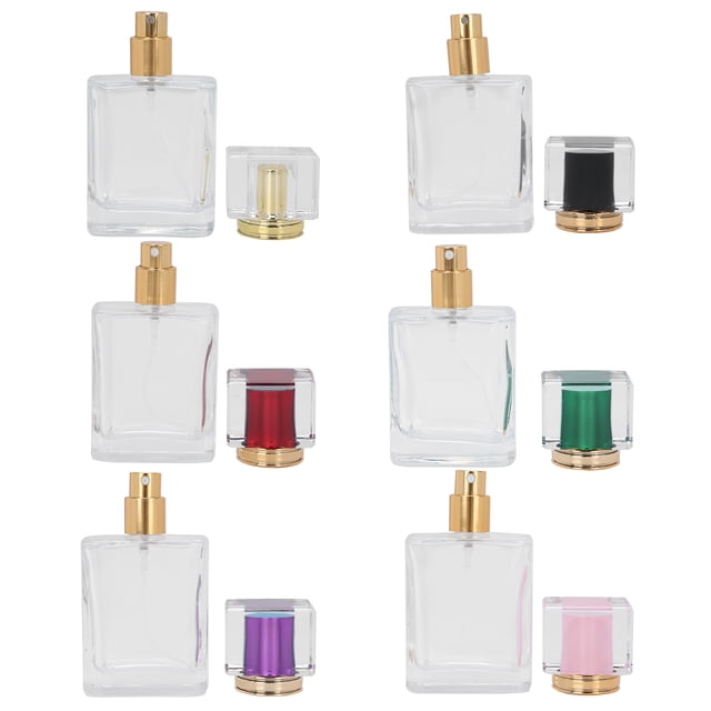 Dispensador de perfume, 6 piezas de vidrio recargable, botella de perfume recargable, atomizador de perfume, características mejoradas