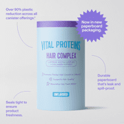 (2 pack) Vital Proteins Hair Complex Powder Vitamin Drink Mix for Women with 10,000mcg Biotin Vitamins, 11.4 oz