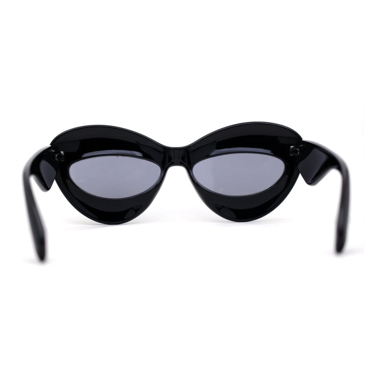 Womens Bold Balloon Bloated Thick Rim Oversize Cat Eye  display picture 1