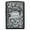 Black Matte Gambling, variant on Zippo Cyber Skull Design White Matte Pocket Lighter