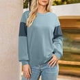 thumbnail image 5 of Lmnyox Crew Neck Pullover for Women Lightweight Fashion Long Sleeve Sweatshirts Casual Loose Athletic Shirts Tops, 5 of 6