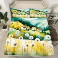 thumbnail image 2 of Manfei Watercolor Dandelion Queen Sheet Sets for Kids, Rustic Farmhouse Cabin Flat Sheet, Countryside Queen Fitted Sheet, Super Cozy Room Decor, 4-Piece, 2 of 7