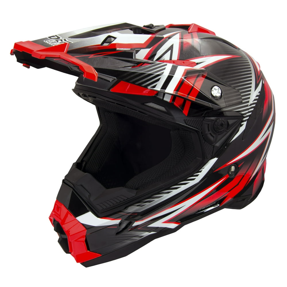 Raider Tach Motocross Helmet - Red - Large - Walmart.com - Walmart.com