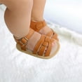 thumbnail image 3 of Infant Baby Girls Summer Sandals with Flower Soft Sole Newborn Toddler First Walker Crib Dress Shoes, 3 of 6