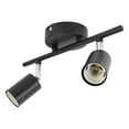 thumbnail image 1 of Ceiling Track Lampholder, 85-265V Rotating High Hardness Adjustable Flush Mount Decorative Track Light Holder 2 Lights  for LED Bulb, 1 of 7