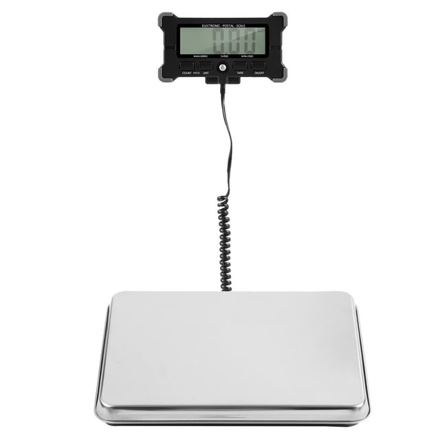 661 Lbs Electronic Postal Scale 50g Precision Integrated Stainless Steel Digital Scale with LCD Backlight Display Shipping Scales with Auto off/ Data Hold/ Tare/ Count