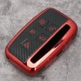 thumbnail image 1 of Car Key Case Cover, Smart Key Shell, TPU Cover Car Entry Fob, Carbon Fiber For Car Car Smart Key Red, 1 of 8