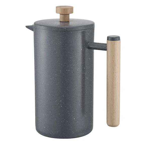 Stainless Steel French Press Coffee Maker 34 Ounce 1 Liter Insulated Tea Maker with Filter Perfect for Camping Travel Home Kitchen Gray