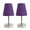 Purple, variant on Simple Designs Sand Nickel Mini Basic Table Lamp with Fabric Shade 2 Pack Set