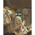 thumbnail image 2 of Antoine-François Sergent 15x18 Gold Ornate Wood Frame and Double Matted Museum Art Print Titled - It is Too Late (1789), 2 of 4
