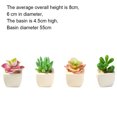 thumbnail image 2 of Mini potted plants plastic succulents home office decoration, 2 of 5