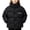 Black, variant on Girls Puffer Jacket — Warm Structured Hoodless Quilted Coat with Stand-Up Collar Full Zip Beige Size 2T
