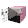 thumbnail image 3 of Romantic Dog Crate Cover, Print of Heart Candies Celebrating Romance Girls Love Vintage Teenage Style, Easy to Use Pet Kennel Cover Small Dogs Puppies Kittens, 7 Sizes, Pink and Magenta, by Ambesonne, 3 of 6