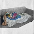 thumbnail image 6 of Seahorse Soft Flannel Fleece Throw Blanket, Colorful Abstract Graphic Seahorse in Vibrant Colors Aquarium Themed Print, Cozy Plush for Indoor and Outdoor Use, 70" x 90", Multicolor, by Ambesonne, 6 of 6