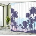 thumbnail image 5 of Ambesonne Tropic Shower Curtain, Palm Trees South Forest, 69"Wx75"L, Blue and White, 5 of 5
