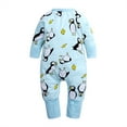 thumbnail image 2 of WIBACKER Baby Cotton Long Pajamas with Mittens Cuff for Boys 2 Way Zipper Both Footed and Footless Sleepers, 2 of 4