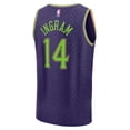 thumbnail image 3 of Men's Fanatics Brandon Ingram Purple New Orleans Pelicans 2024/25 Fast Break Player Jersey - City Edition, 3 of 3
