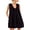 Black, variant on Women U Neck Ruched Mini Dress Sleeveless Short Summer Party Dress with Side Pockets,Brown,M