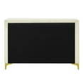 thumbnail image 6 of Better Home Products Velvet 6 Drawer Dresser with Gold Legs in Cream, 6 of 6