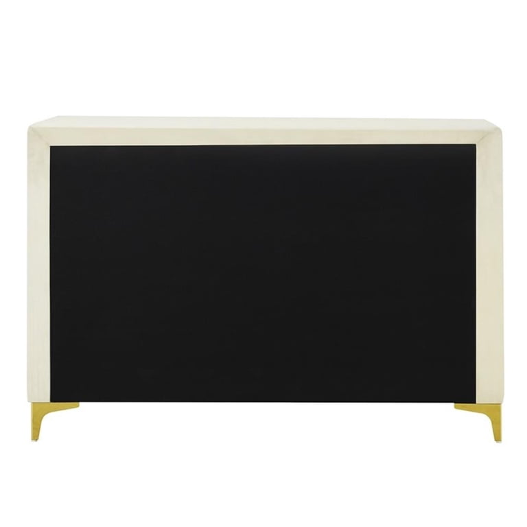 Better Home Products Cream Velvet Bedroom Dresser, 6 Drawers with Gold Legs  - Walmart.com