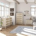 thumbnail image 3 of Ameriwood Home Lennon 2 Drawer Nightstand, Ivory Oak and Faux Rattan, 3 of 9