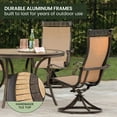 thumbnail image 4 of Hanover Monaco 5-Piece Outdoor Furniture Patio Dining Set, 4 Sling Swivel Rocker Chairs and 51" Round Tile-Top Table, Brushed Bronze Finish, Rust-Resi, 4 of 16