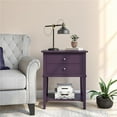 thumbnail image 3 of Ameriwood Home Table d'Appoint Franklin avec 2 Tiroirs en Violet, 3 of 8