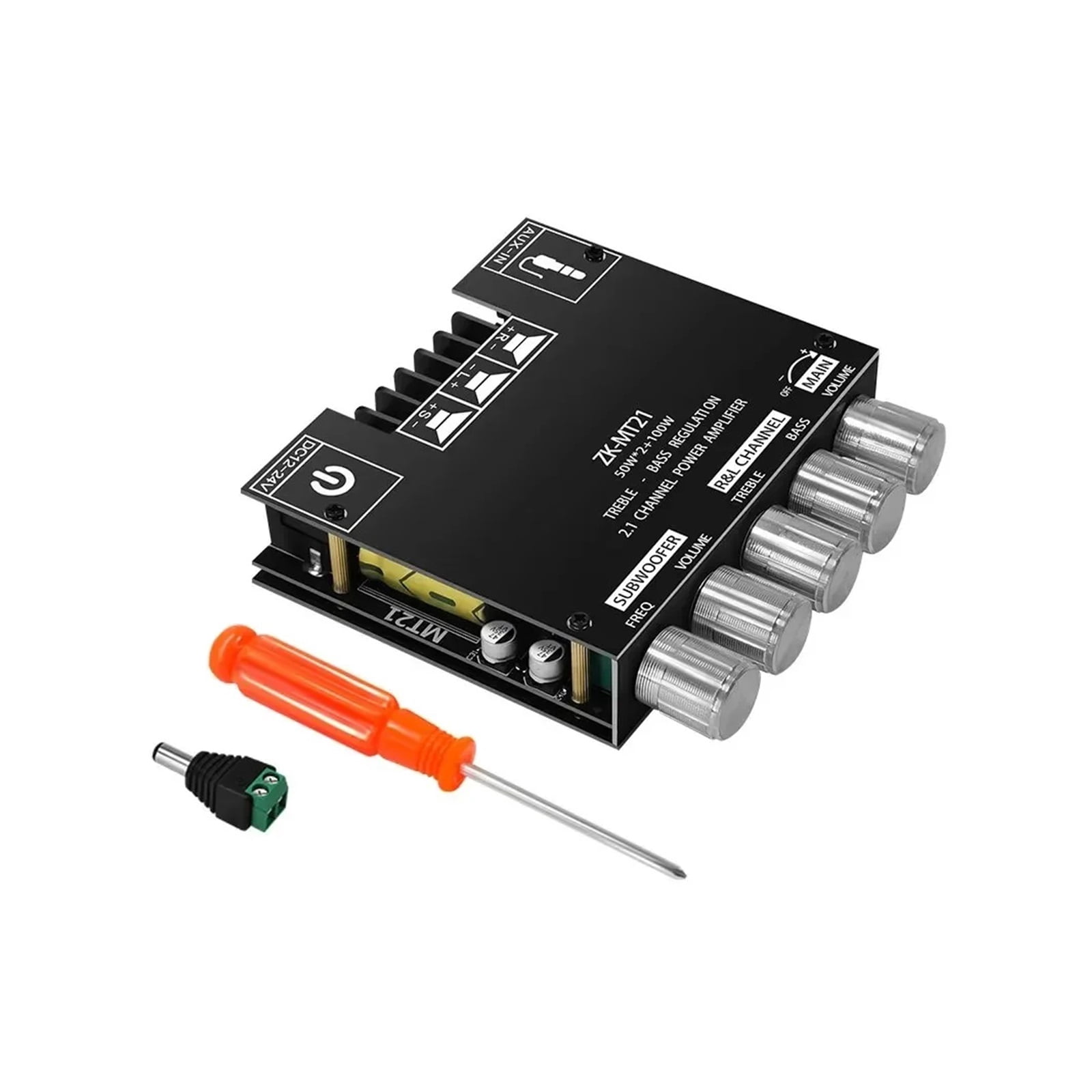 Power Amplifier Module Subwoofer Channel Digital AUX Blue Tooth Stereo Amp HiFi for Speaker ,Bass & Treble Control