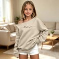 thumbnail image 2 of OYXSER Girls Off The Shoulder Tops Sweatshirts for Girls Tween Girl Tops, 3-14 Years, 2 of 5