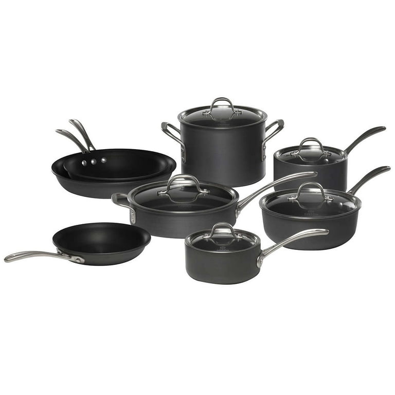 Calphalon 13-Piece Pots and Pans Set, Nonstick Kitchen Cookware with  Stay-Cool Handles and Steamer Insert, Dishwasher and Metal Utensil Safe,  Black