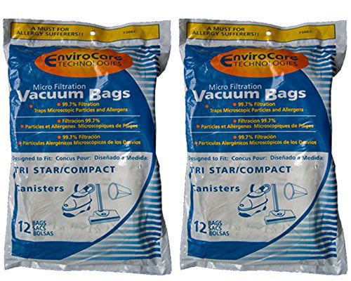 EnviroCare Replacement Vacuum Cleaner Dust Bags Made to Fit Tristar and Compact Canisters 12 Pack 
