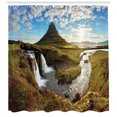 thumbnail image 3 of Ambesonne Iceland Shower Curtain, Vivid Countryside Photo, 69"Wx84"L, Multicolor, 3 of 3
