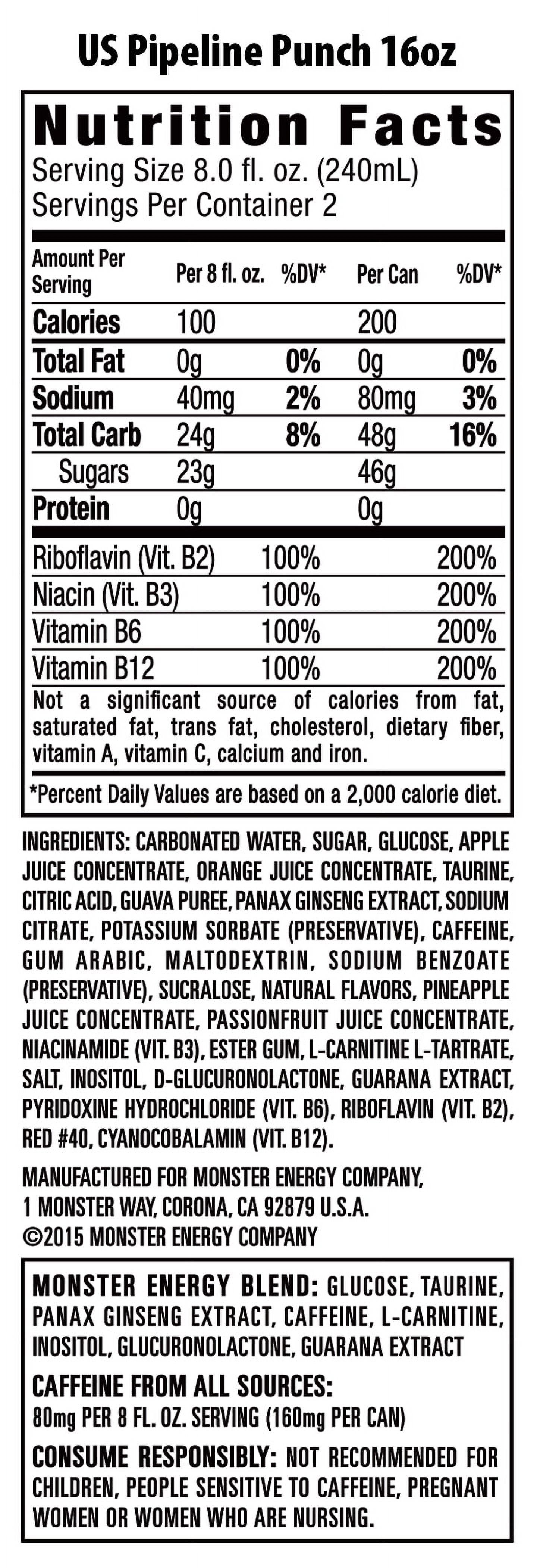 Monster Energy Drink, Pipeline Punch, 16 fl oz (24 Cans)