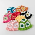 thumbnail image 2 of TELOLY Womens Hats,Handcrafted Crochet Design Bucket Hats for Woman,Womens Hat for Spring and Autumn Daily Travel,Pink, 2 of 2