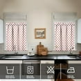 thumbnail image 4 of Kitchen Curtains 36 Inch Short - 3 Panel Set, Rod Pocket Window Curtain, 100% Polyester for Farmhouse, Cafe, Kitchen, Living Room, Bedroom, Retro Plaid & Polka Dot Patterns, Easy Wash, 4 of 6