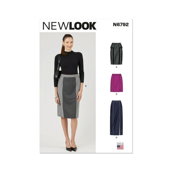New Look Sewing Pattern 6792 - Misses' Skirts, Size: A (4-6-8-10-12-14-16)
