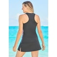 thumbnail image 2 of Swim 365 Women's Plus Size Longer-Length Racerback Tankini Top, 2 of 6