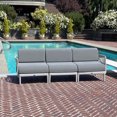 thumbnail image 4 of Patioflare Leaf Modular 3-Seater Patio Sofa, Grey, 4 of 7