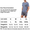 thumbnail image 2 of NKZNKZ Men's Pajama Set Lightweight Sleepwear Sets Crew Neck Short Sleeve and Shorts blue SIZE L, 2 of 8
