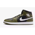 thumbnail image 1 of N I-K-E A i r-Jor-dan 1 Mid Black Medium Olive White Sail DQ8426-092 Men's Size 11, 1 of 6