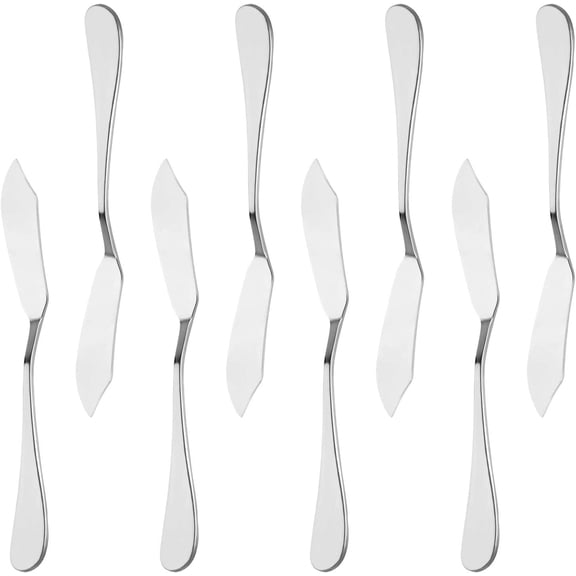 8pcs Stainless Steel Butter Knife, Cheese/Butter Spreaders, Breakfast Spreads Knives,Cheese and Condiments